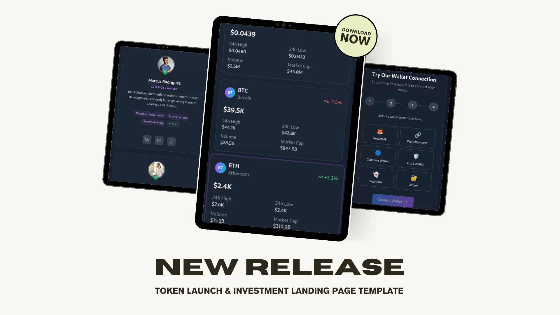 CryptoLaunch - Cryptocurrency ICO Landing Page Template