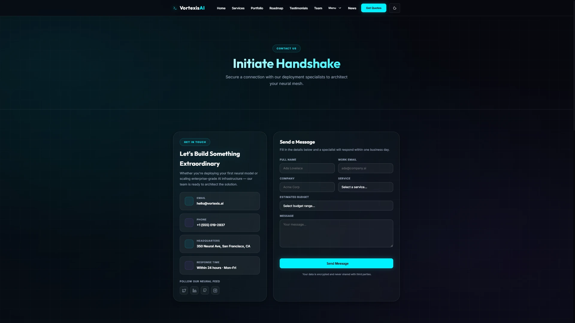 Vortexis AI - Modern SaaS AI Website Template
