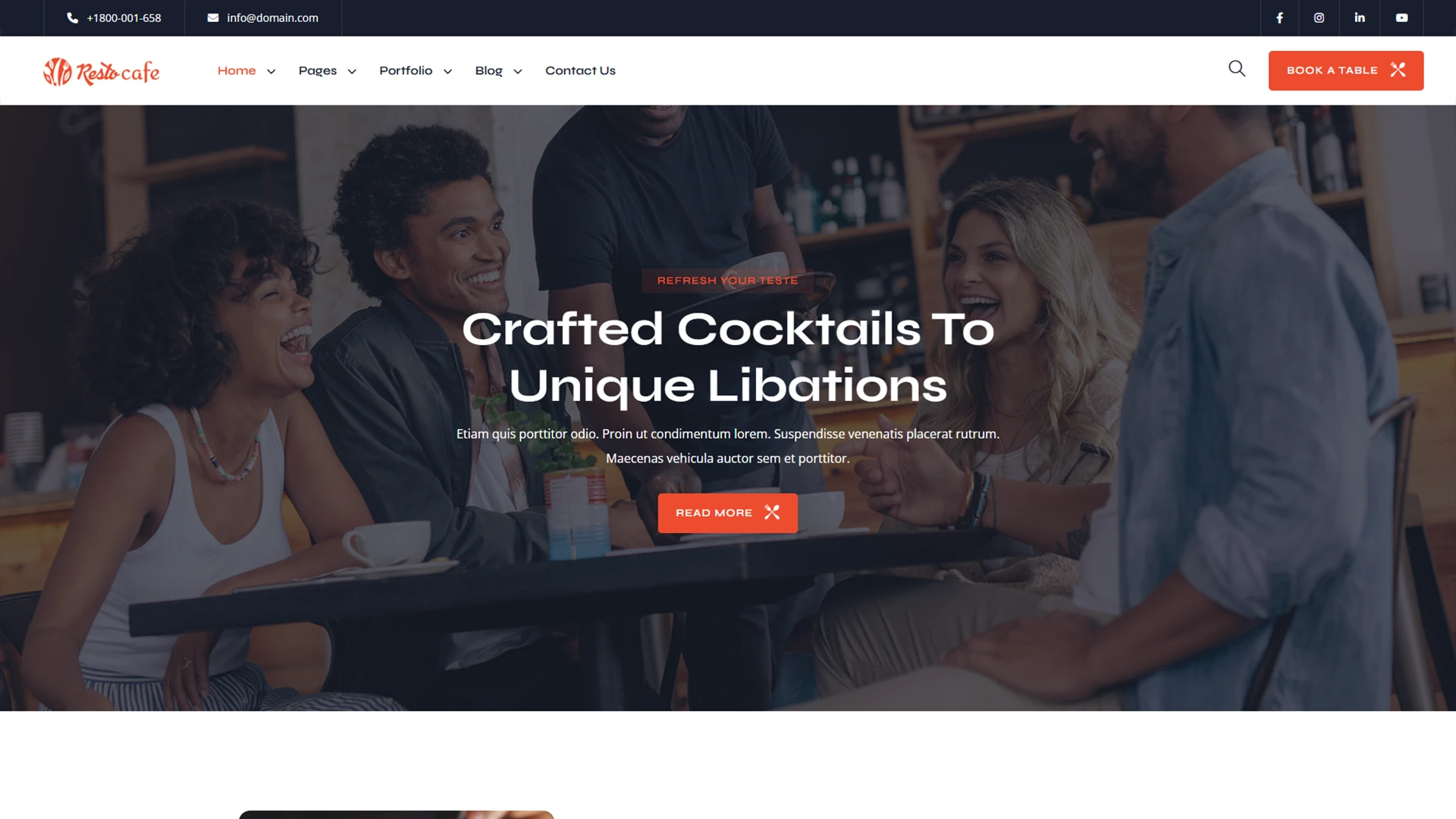 Restocafe - Restaurant And Coffee House HTML Template