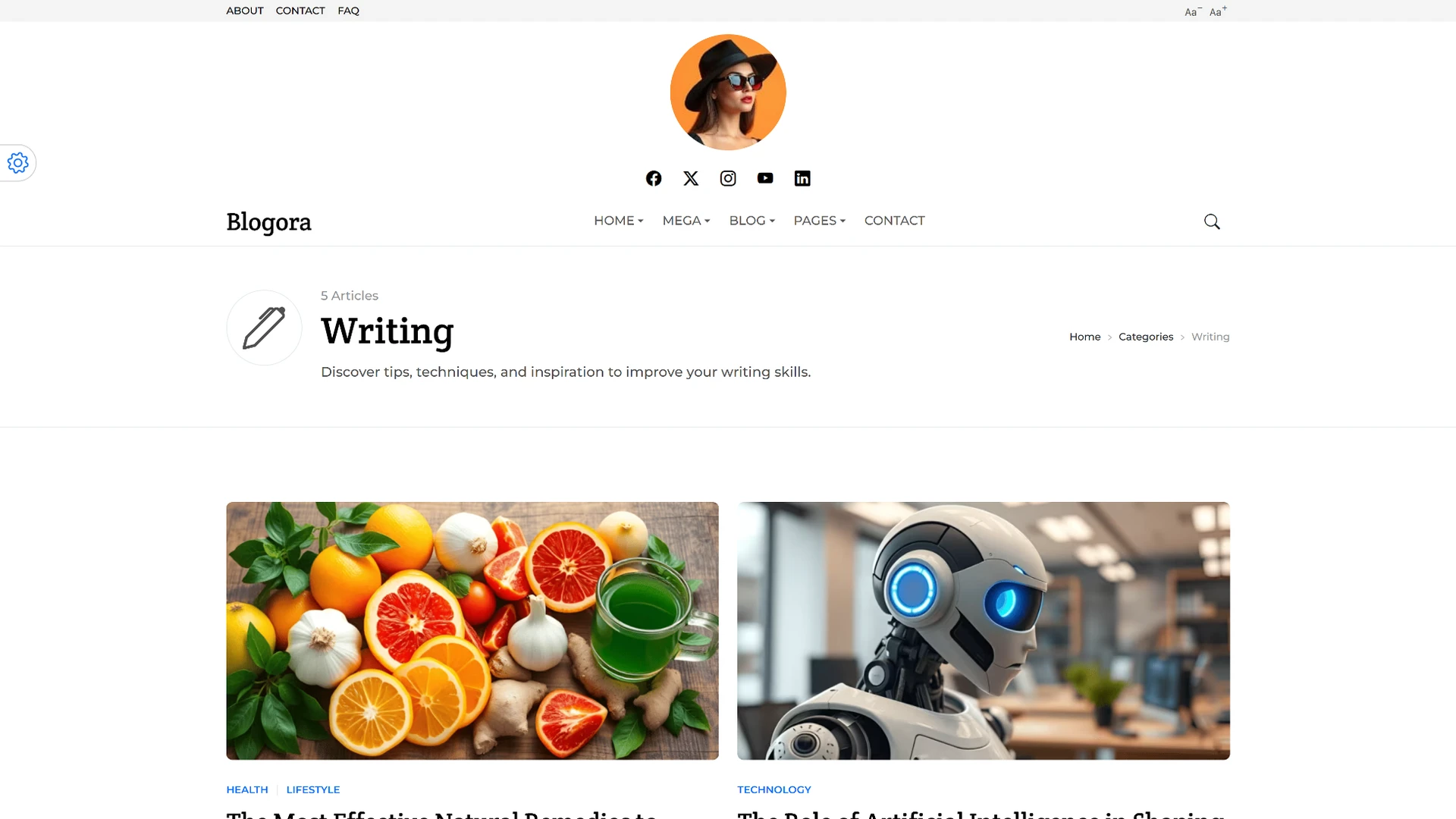 Blogora - Simple Personal Blog & Portfolio HTML Templates