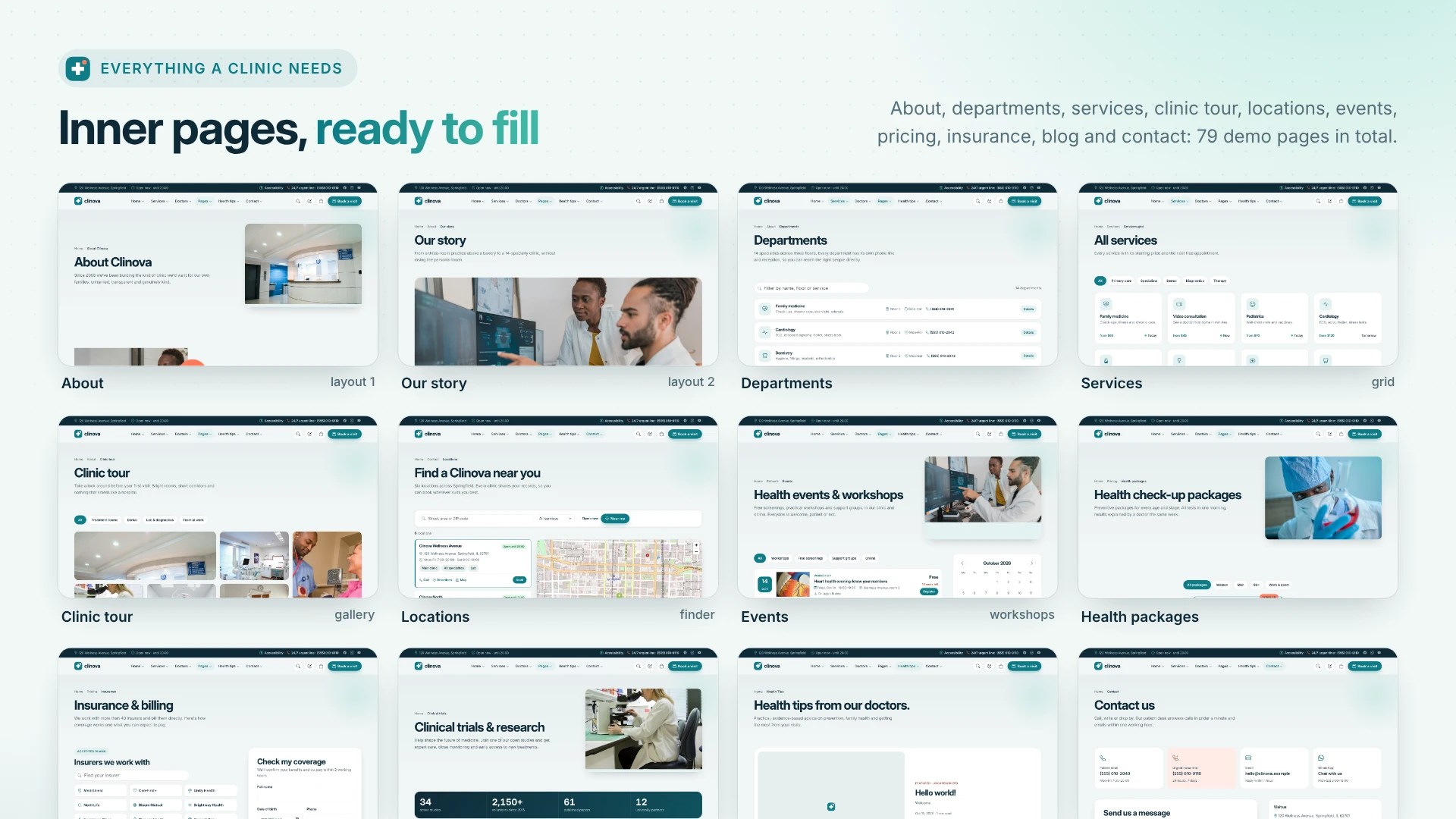 Clinova - Medical Clinic & Healthcare WordPress Theme