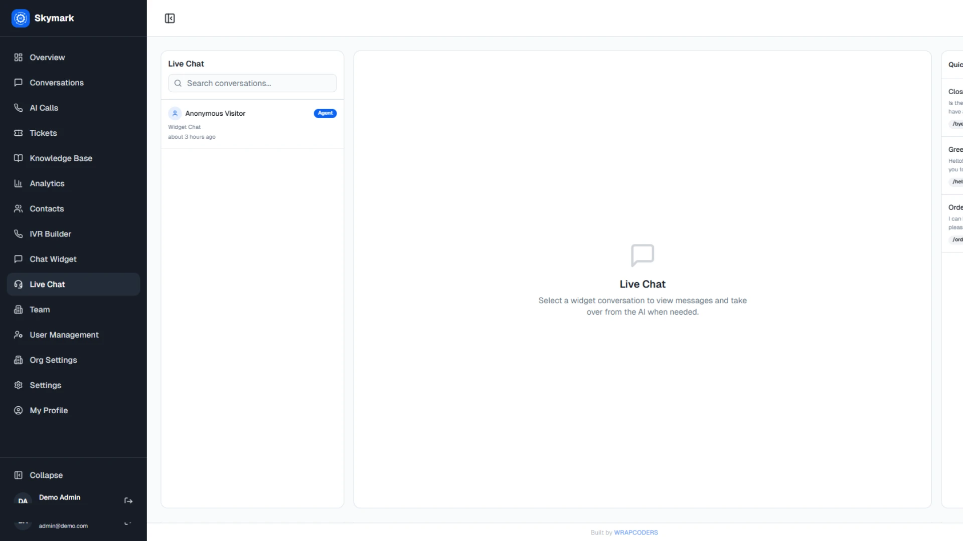 Skymark - AI-Powered Customer Support & Engagement SaaS Platform