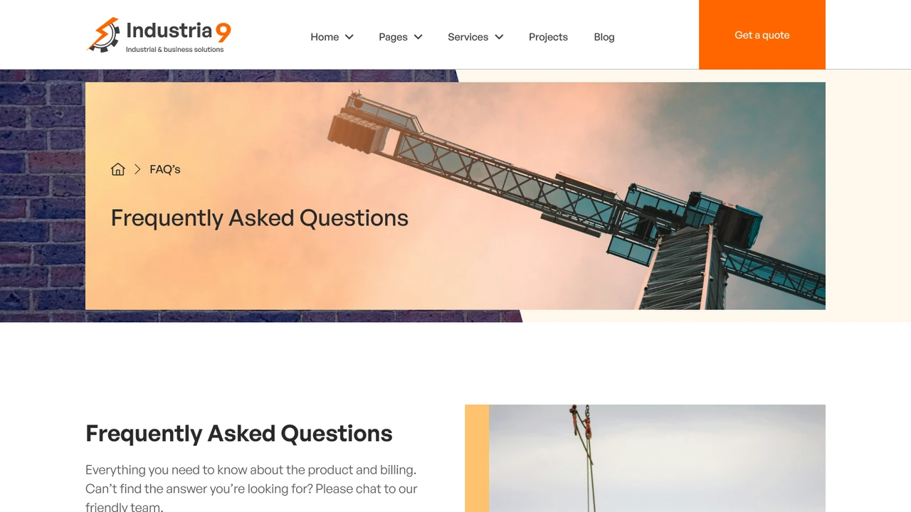 Industria9 - Factory, Industrial, and Building Construction Figma Template