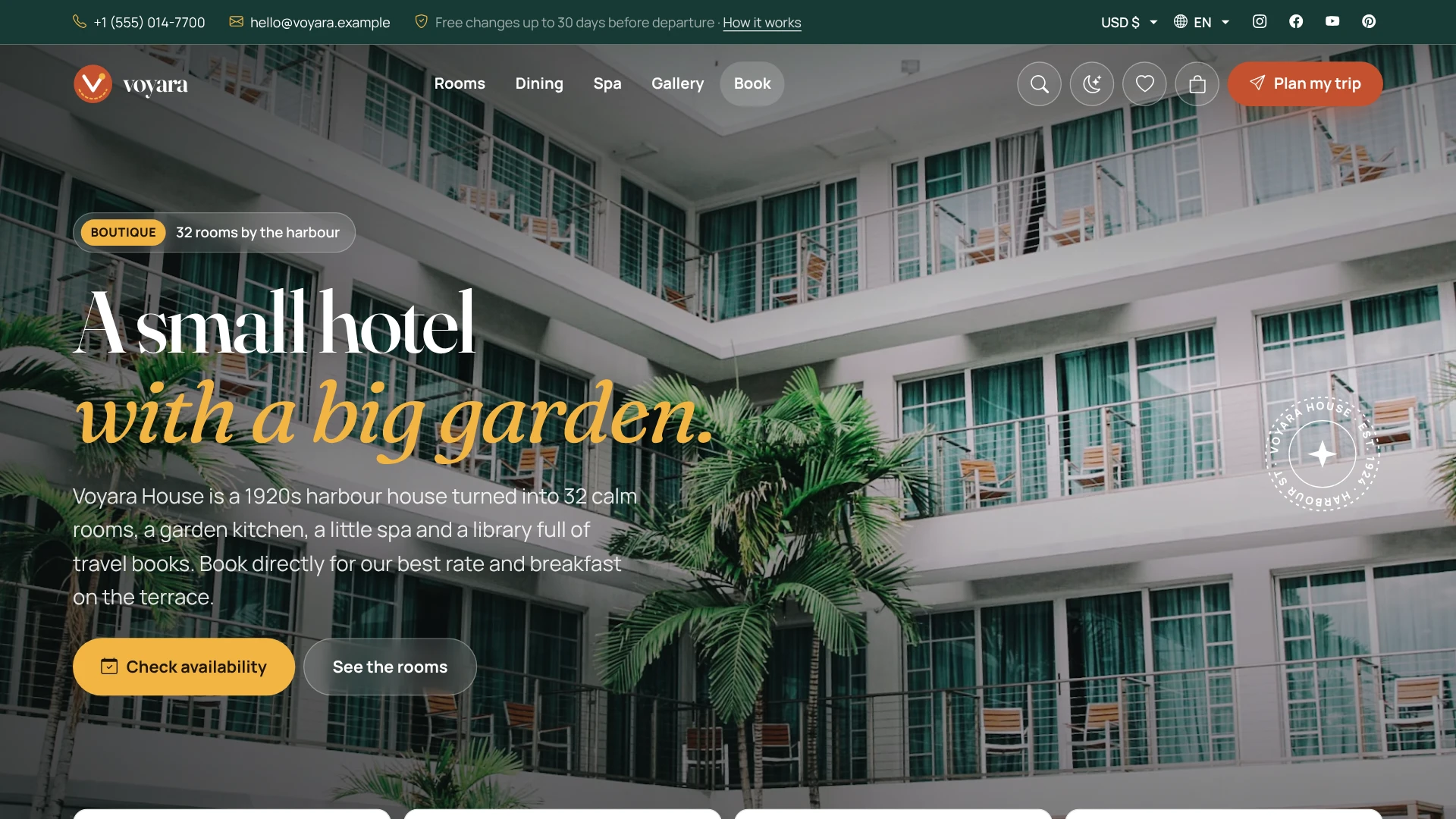 Voyara - Travel Agency & Boutique Hotel HTML Template