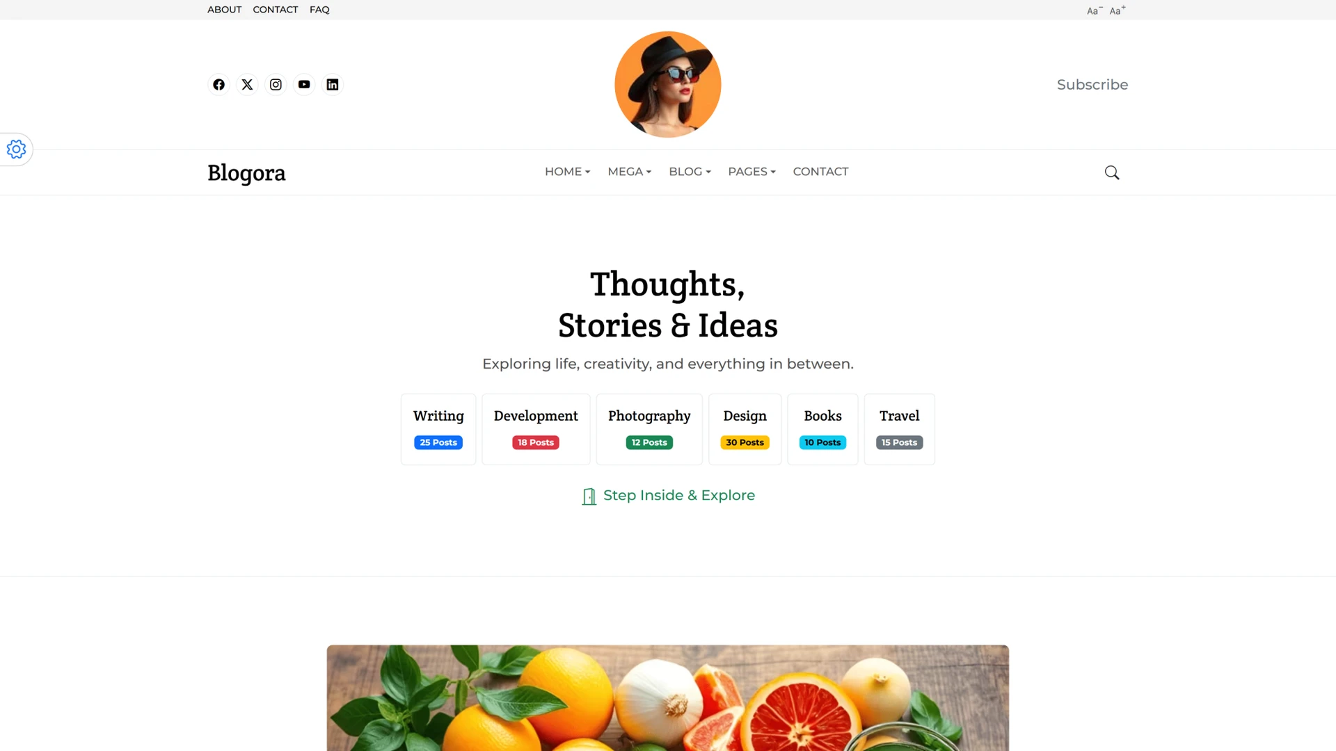 Blogora - Simple Personal Blog & Portfolio HTML Templates