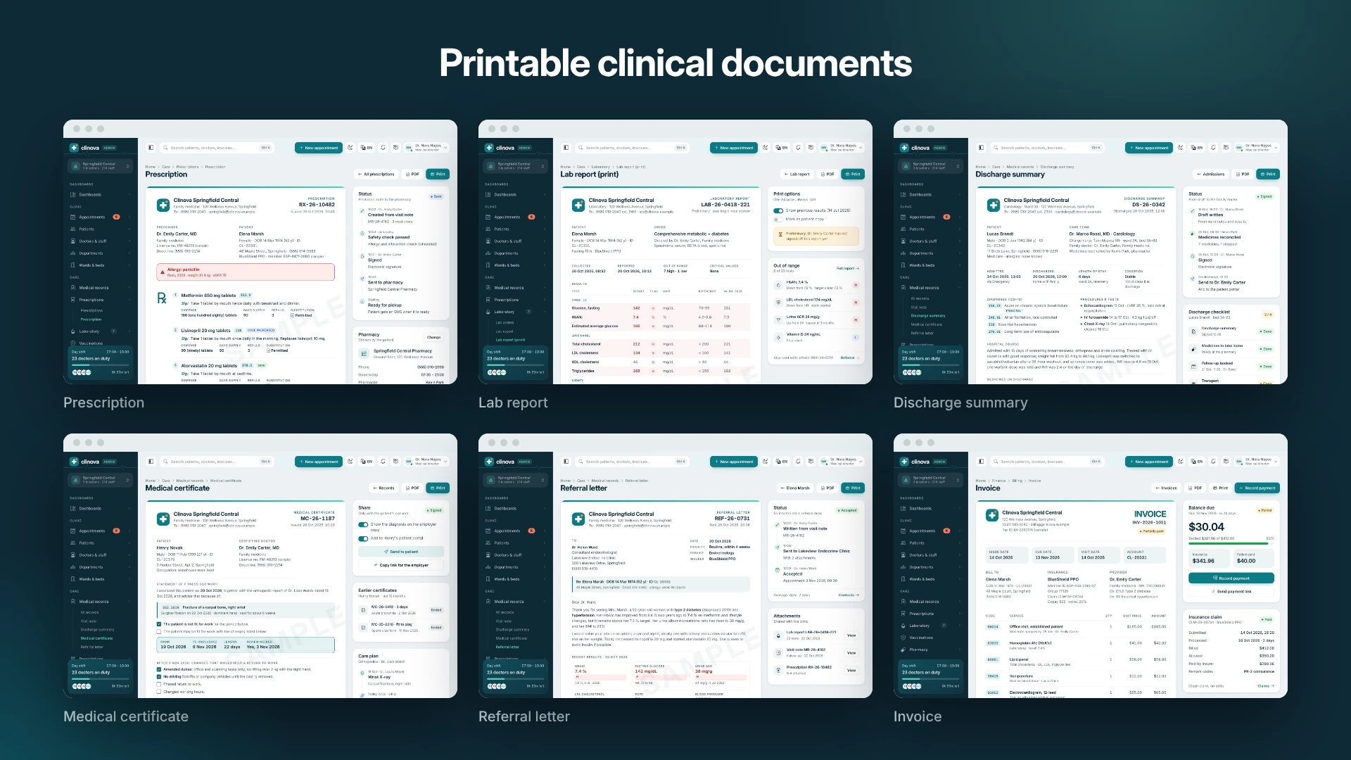 Clinova Admin - Clinic & Hospital Admin Dashboard Template (Screenshot 7 of 20)