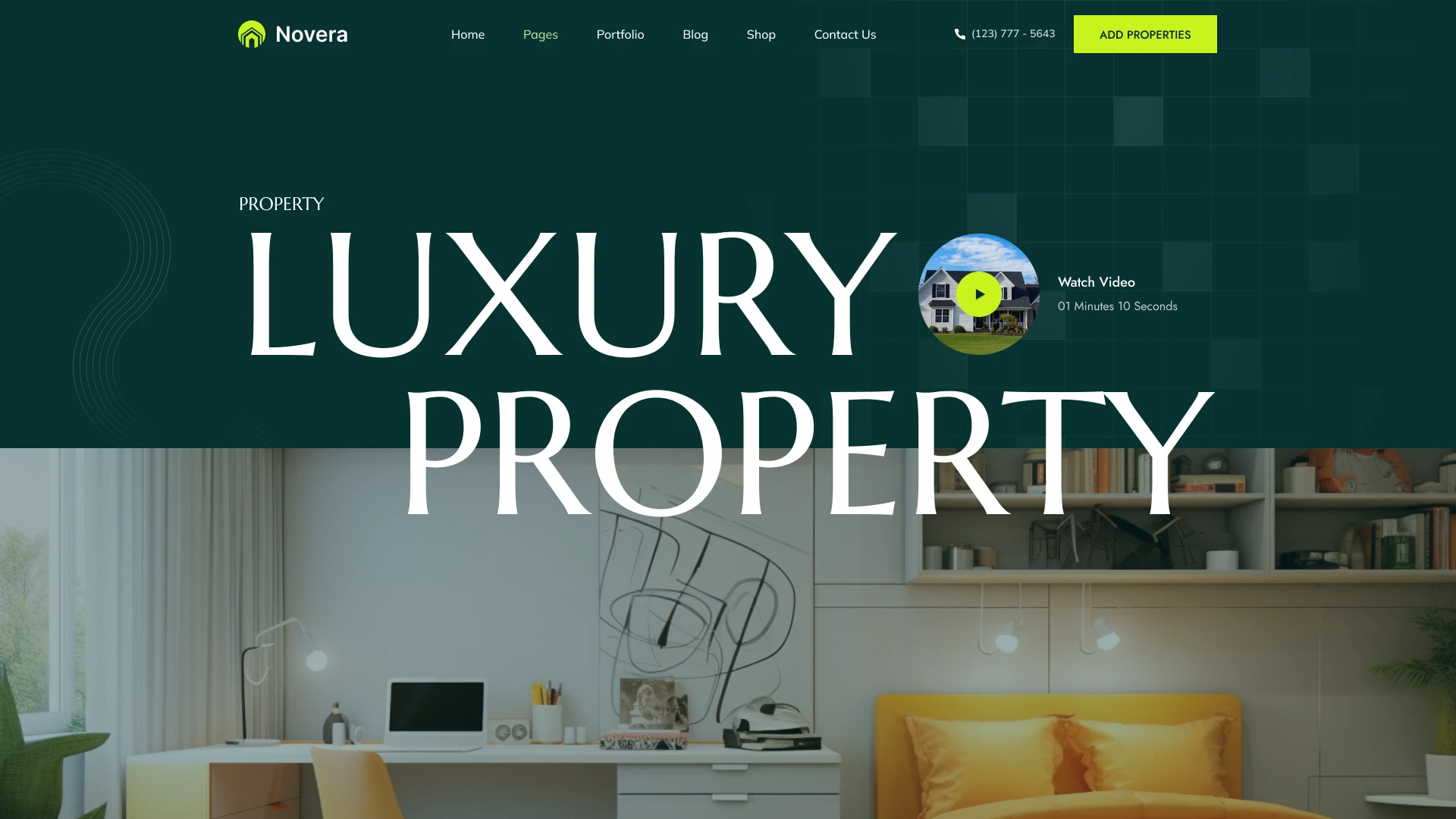 Novera - Single Property & Residence Figma Template (Screenshot 1 of 1)