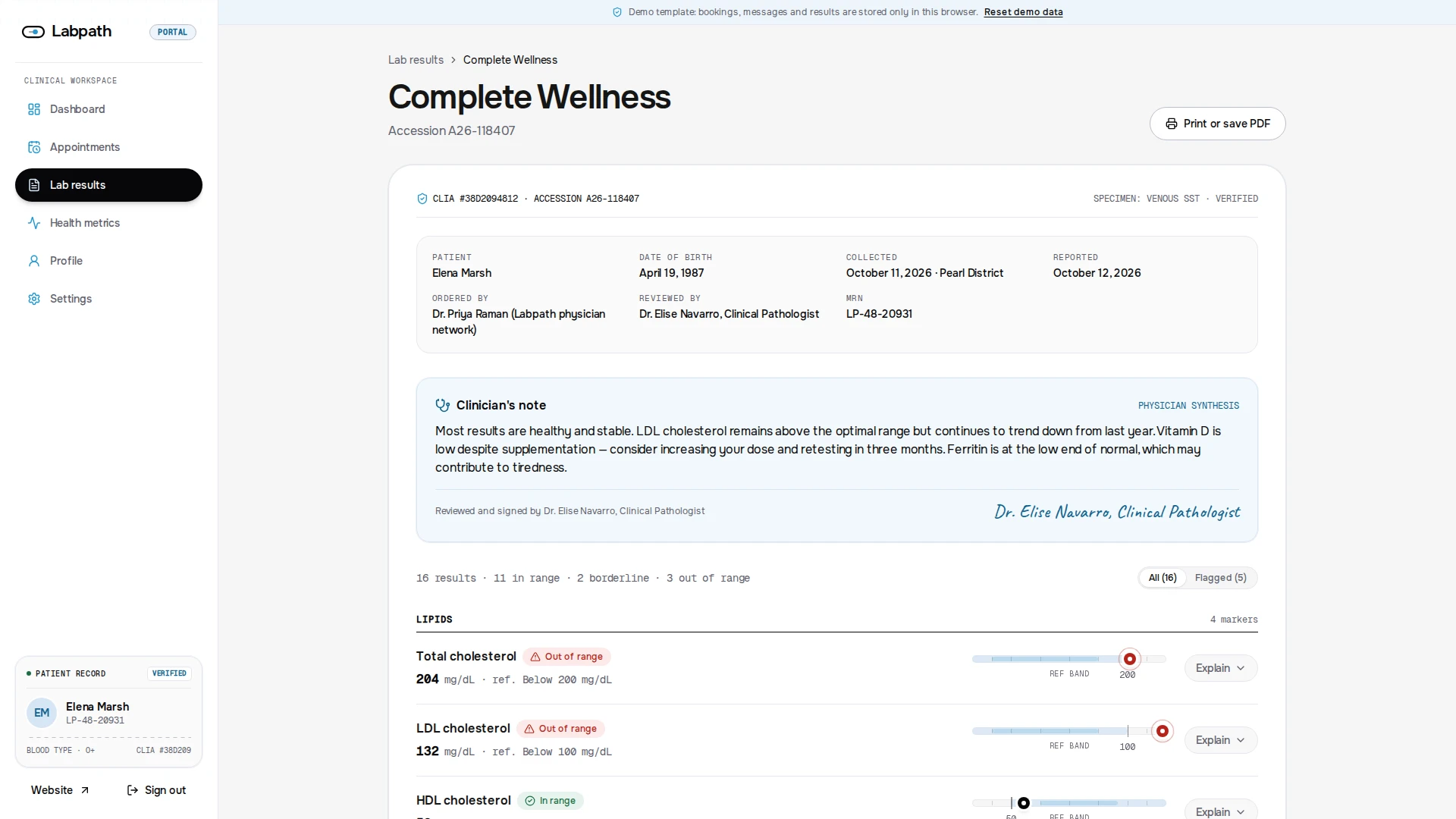 Labpath - Diagnostic Lab & Patient Portal Next.js Template (Screenshot 9 of 12)