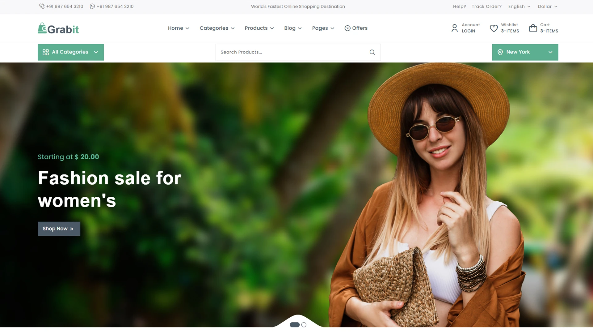 Grabit - Multipurpose eCommerce HTML + Admin Dashboard Bootstrap 5 Template
