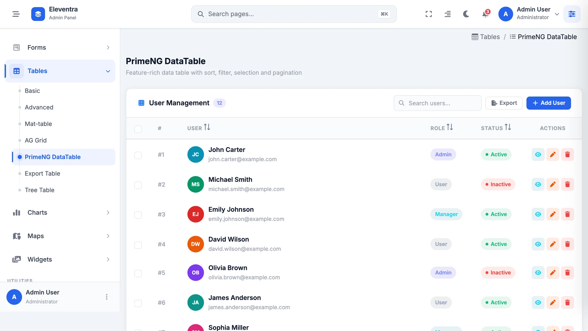 Eleventra - Angular 21 Admin Dashboard Template + UI Kit + 90+ Pages