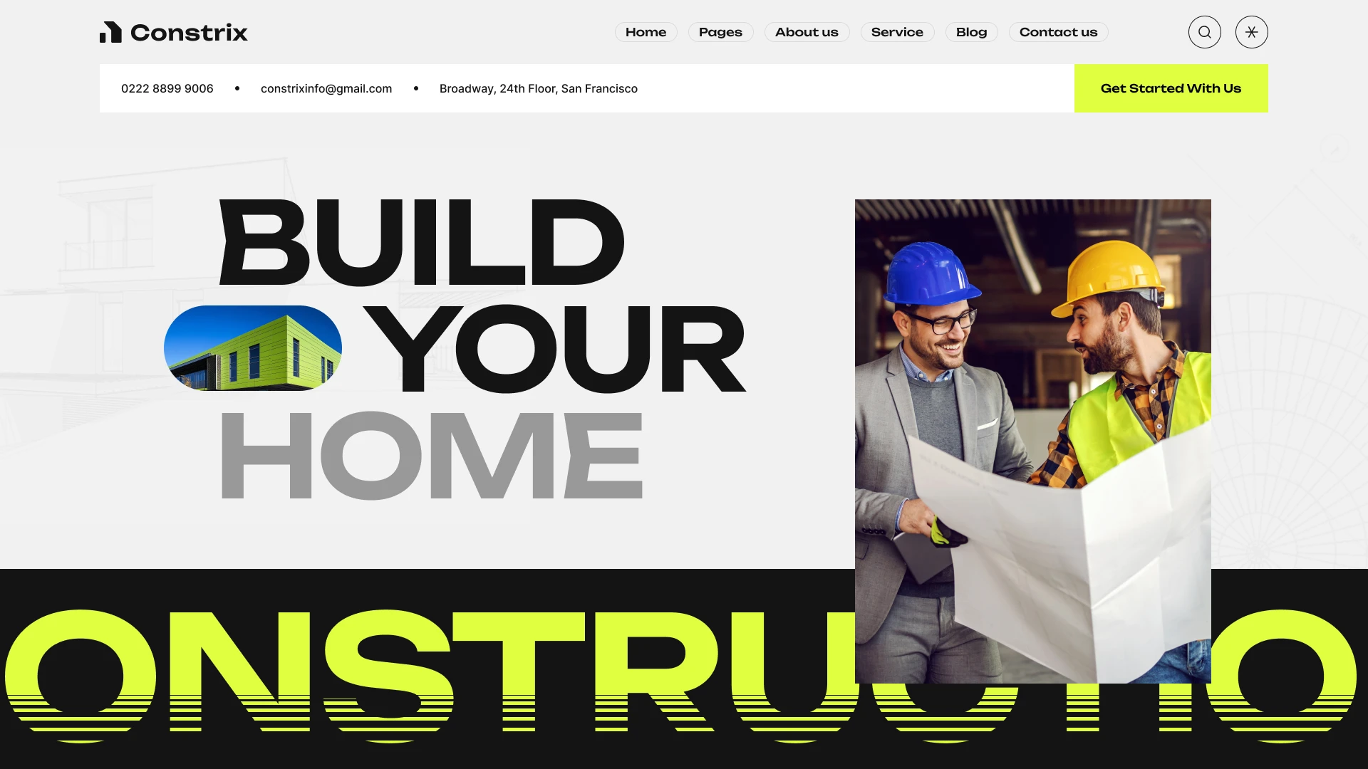 Constrix - Creative Construction Ecommerce WordPress Theme Woocommerce Elementor