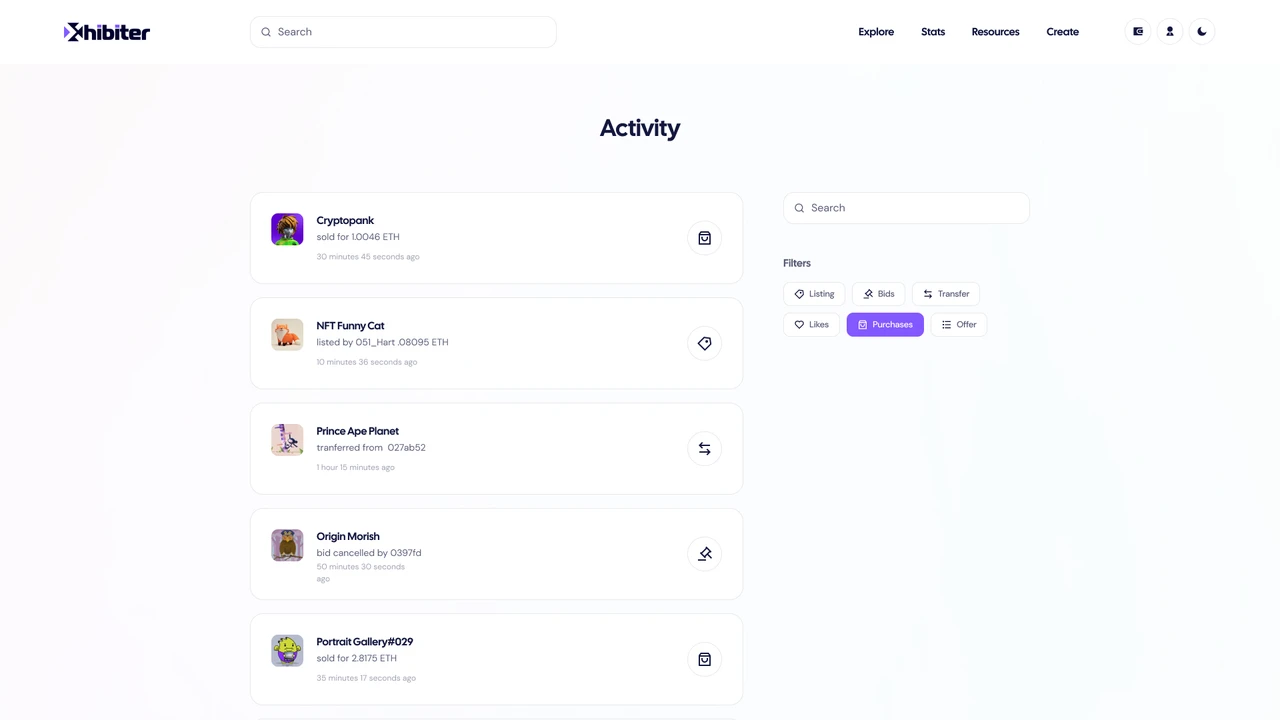 Xhibiter - Web3 Crypto NFT Marketplace Figma Template