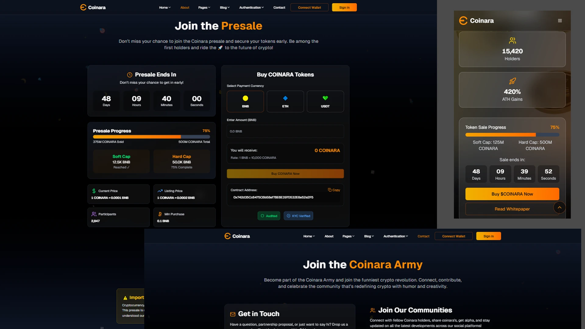 Coinara - NFT & Crypto Exchange React Template
