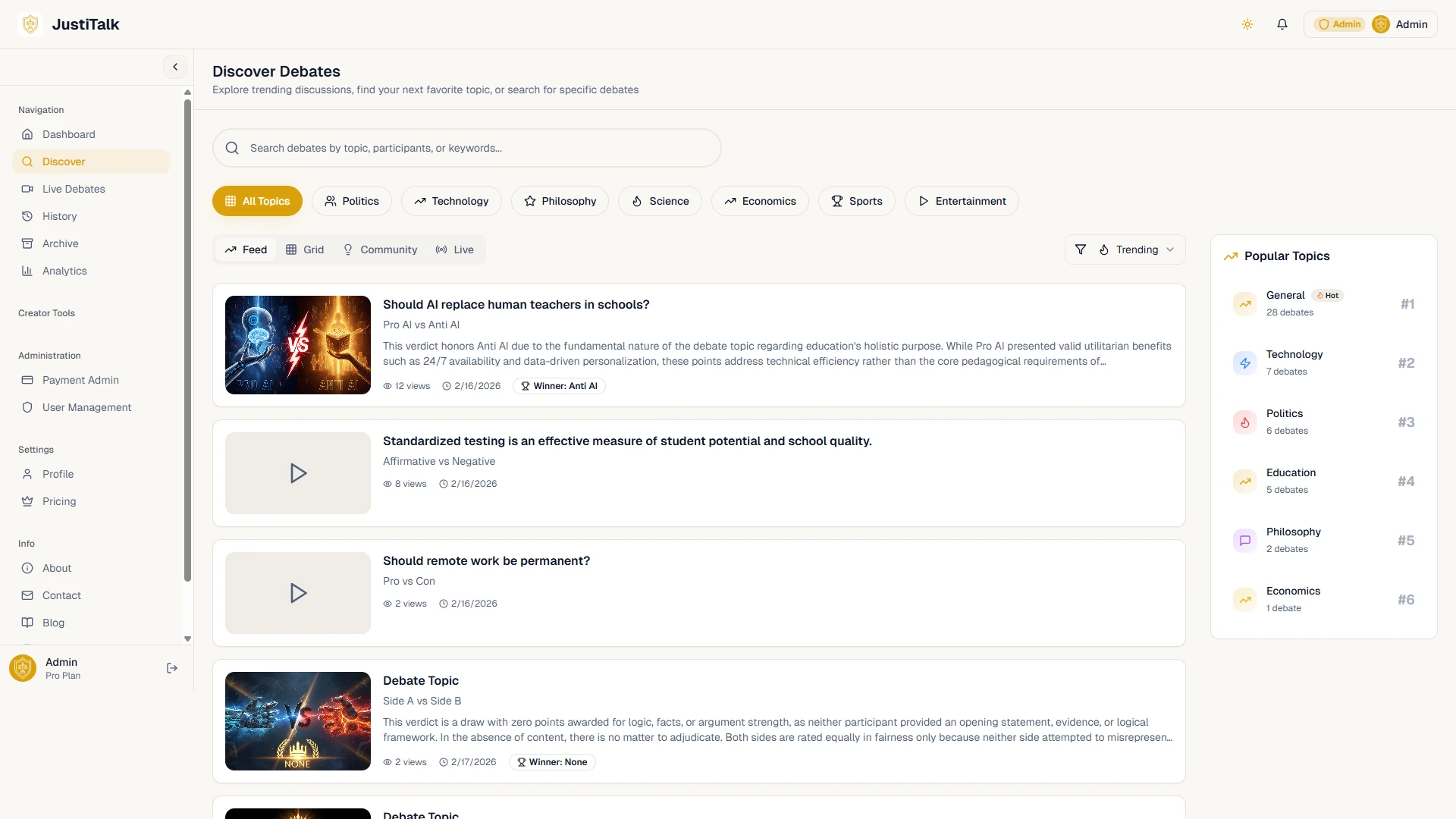 JustiTalk - The Ultimate AI-Powered Debate & Discussion Platform