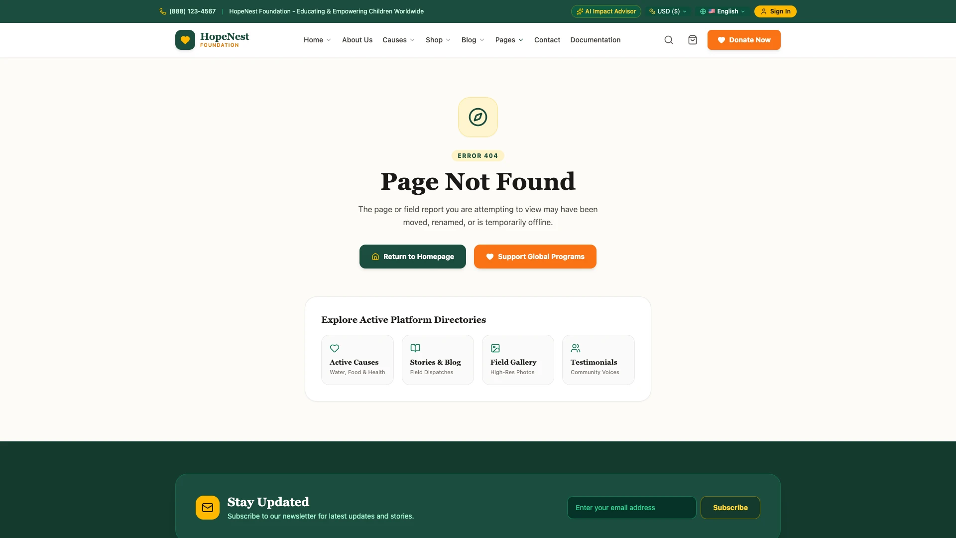 HopeNest - NGO, Charity & Donation Next.js Tailwind Template