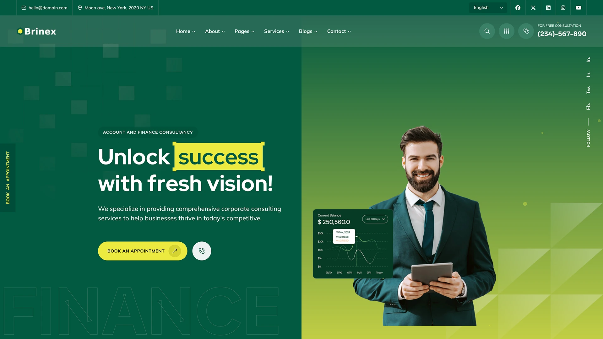 Brinex - Multipurpose Business Consulting HTML Template
