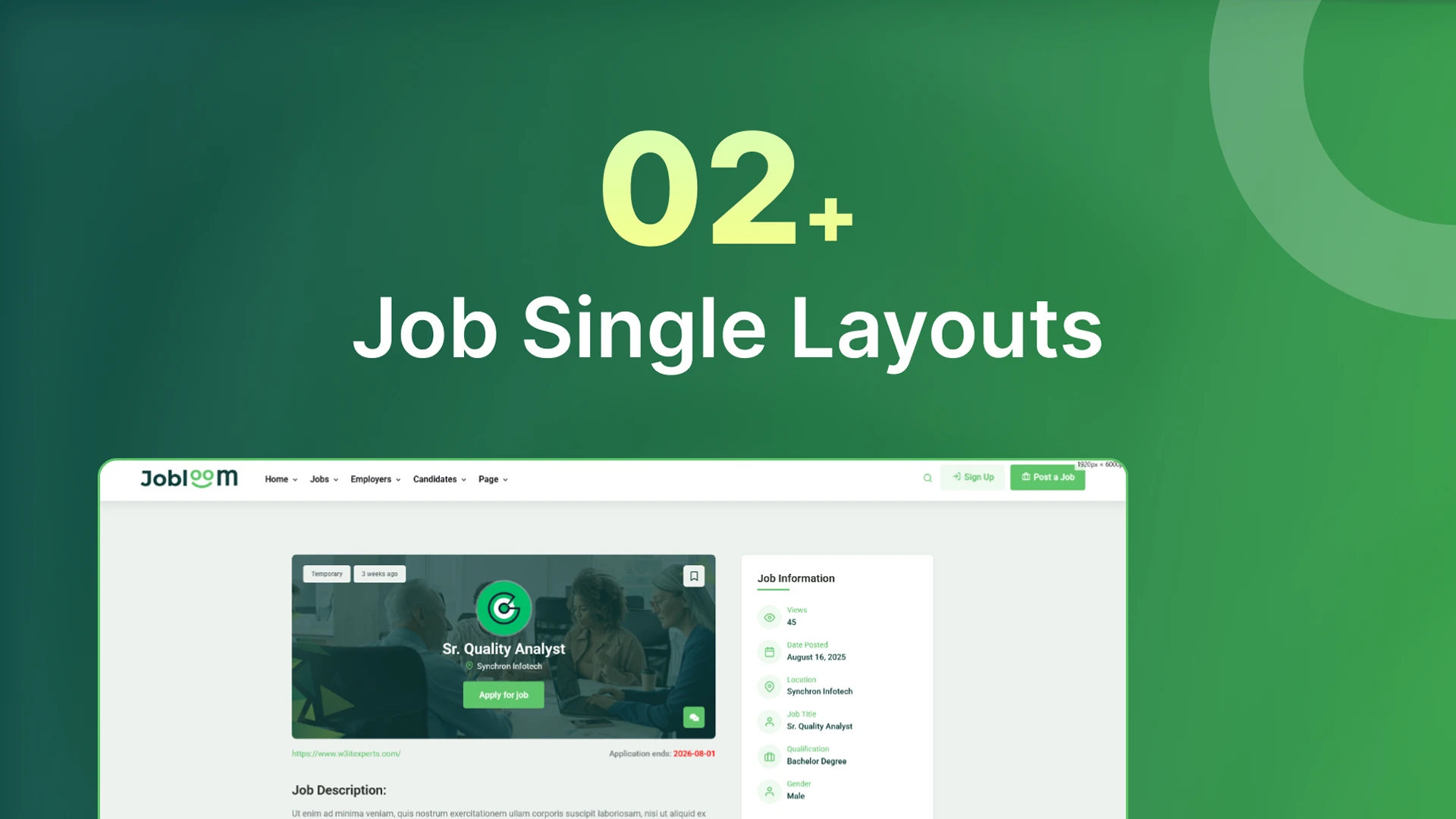 Jobloom - Job Board WordPress Theme