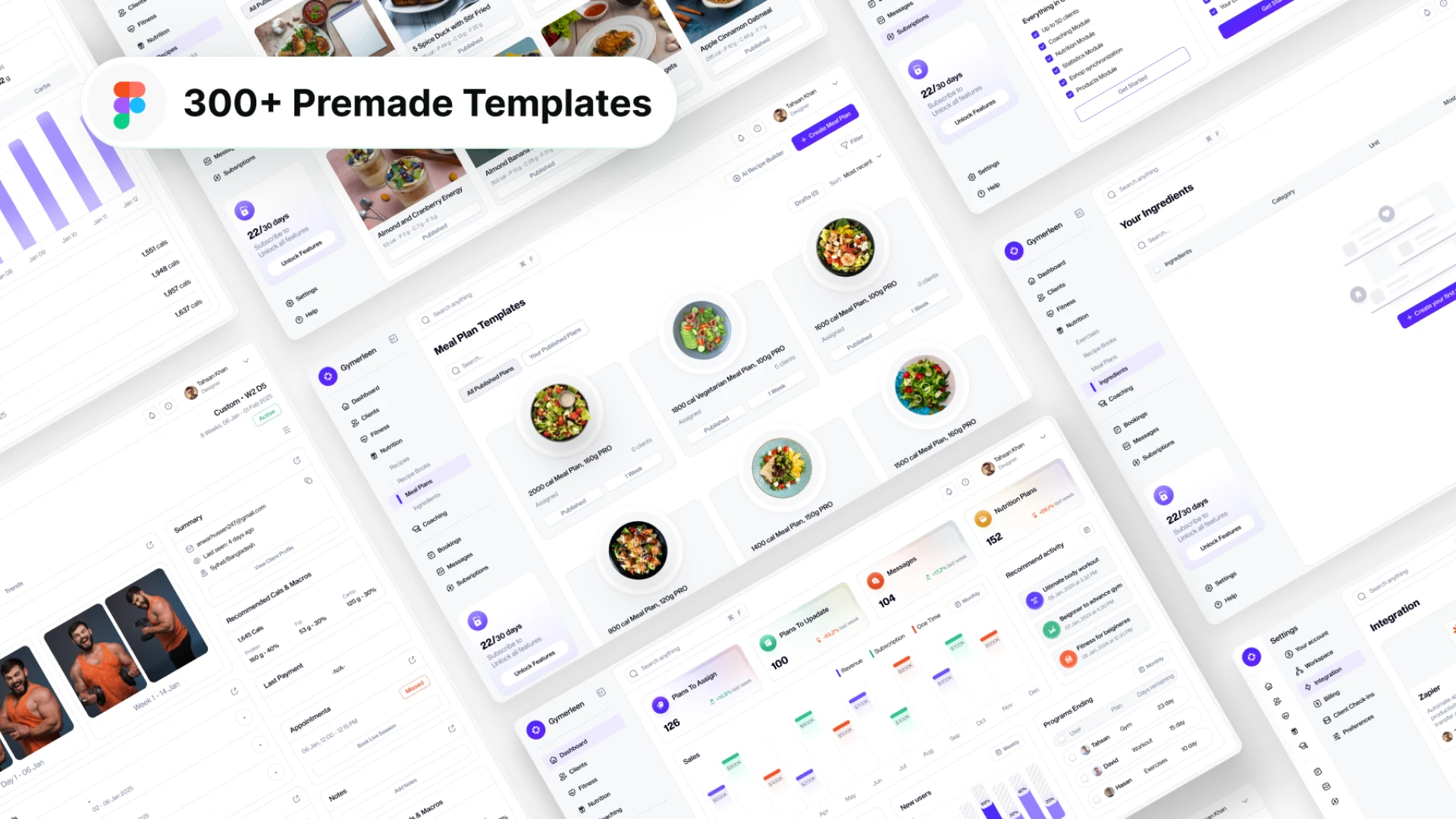 Gymerleen - Fitness Management Web App UI Kit