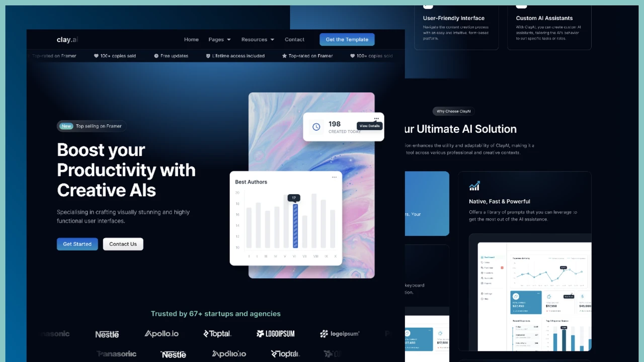 ClayAI - SaaS, AI & Startup Multipurpose Figma Template