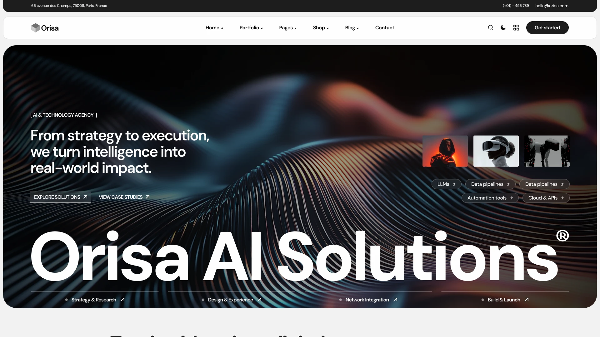 Orisa - Creative Agency & Portfolio Next.js Template