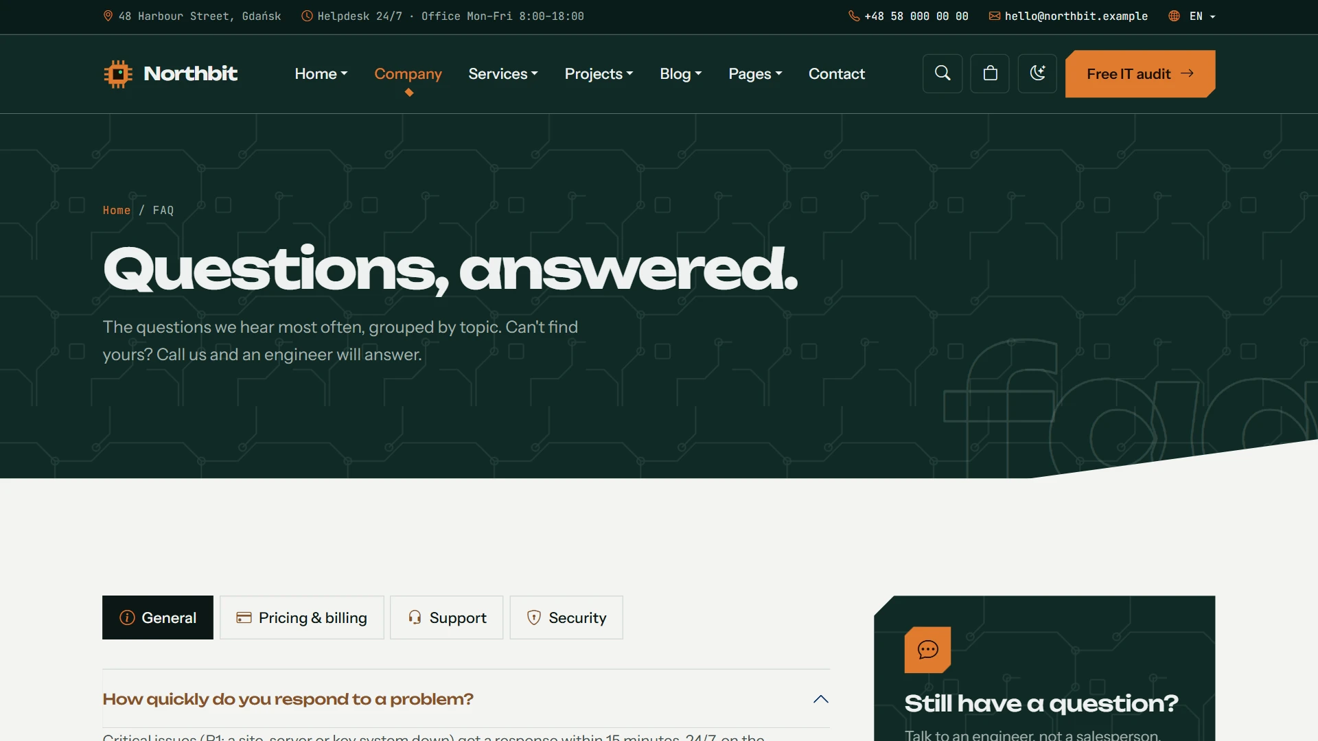 Northbit - IT Services & Solutions HTML Template