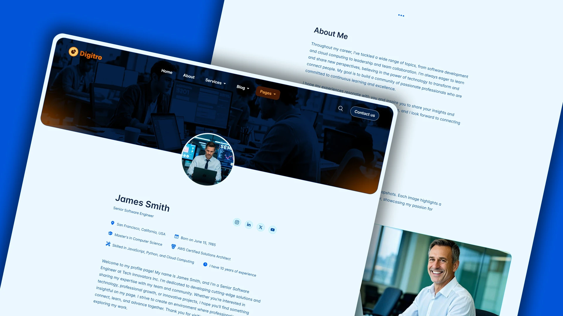Digitro - Cutting-Edge Digital Marketing Agency HTML Website Template