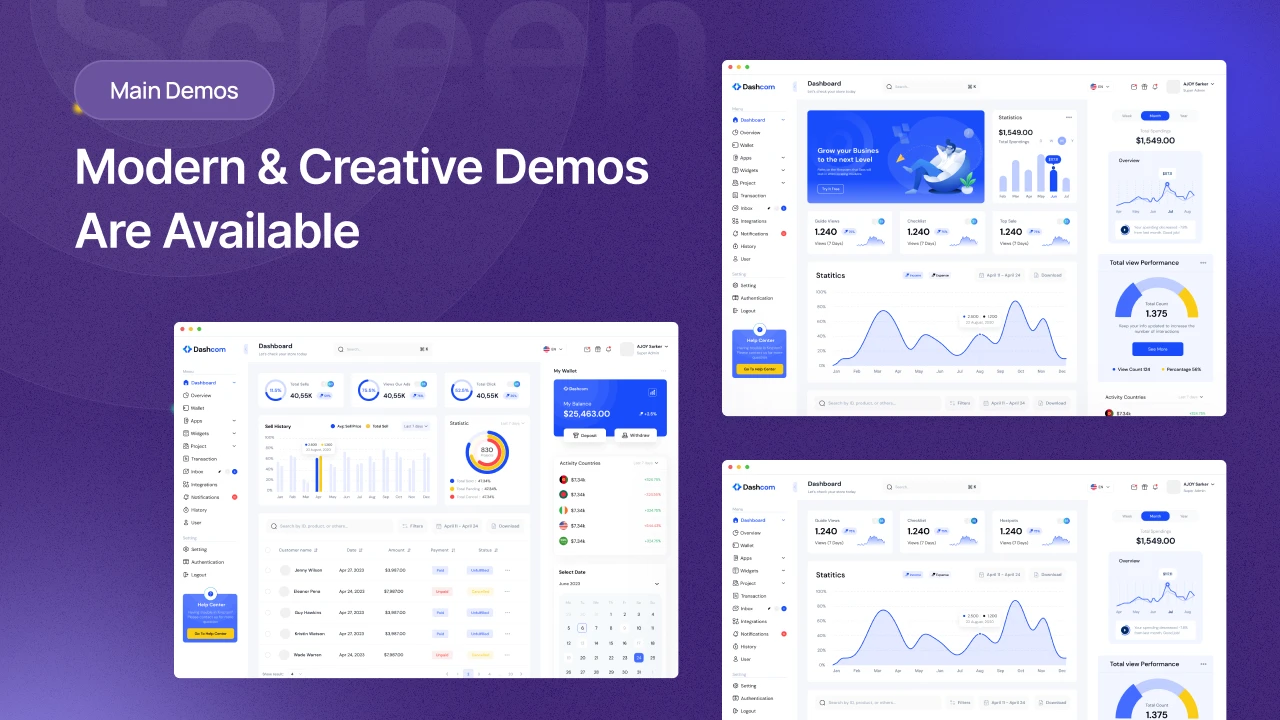 DashCom - Figma Admin Dashboard UI Templates