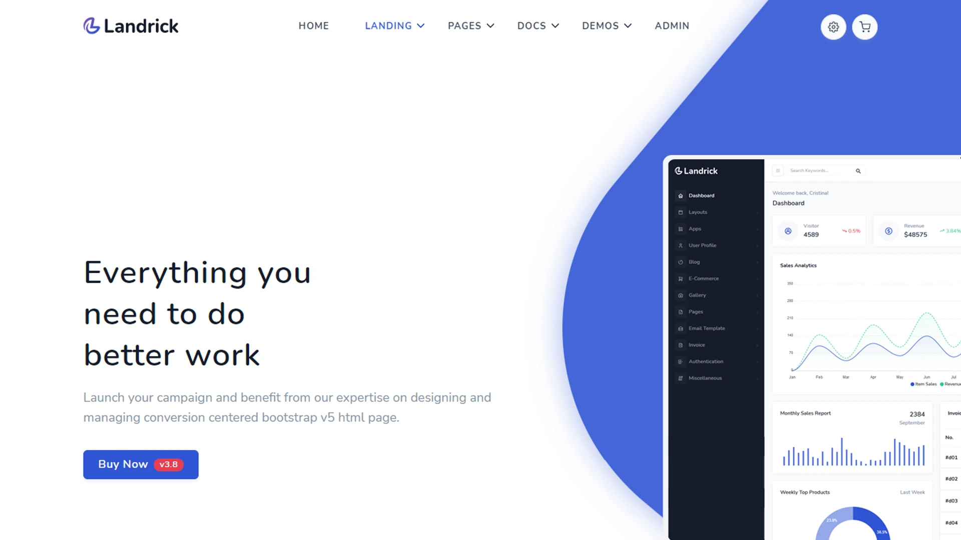 Landrick - App, Saas & Software Landing & Admin Dashboard Bootstrap 5 Template