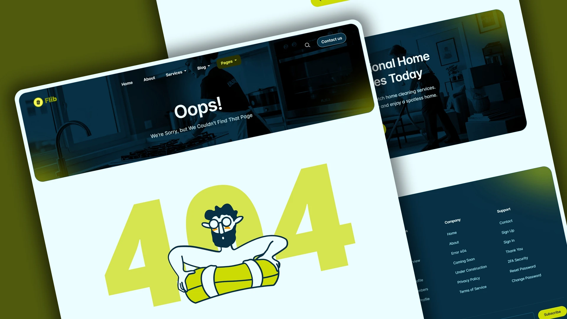 Flib - HTML Website Template For Premium Home Cleaning Services