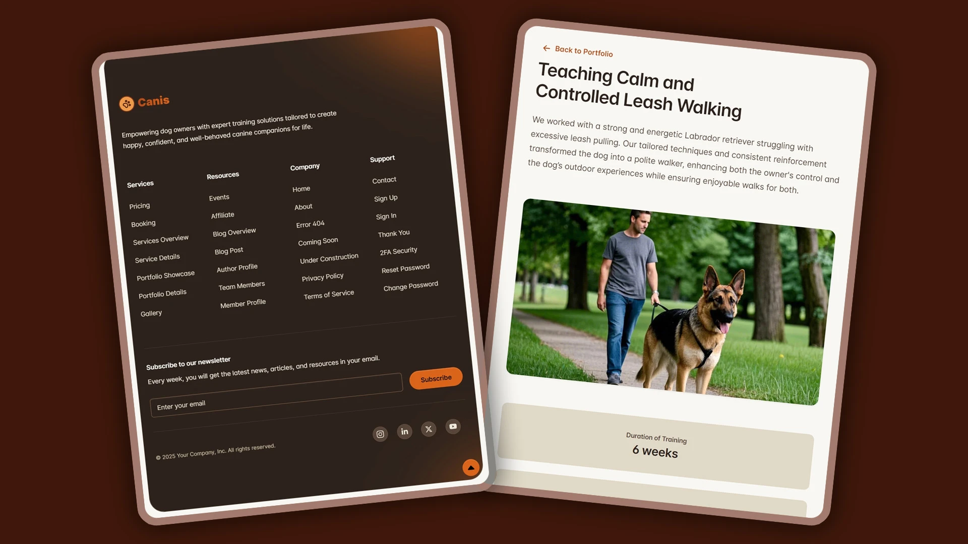 Canis - Professional Dog Training Services HTML Website Template