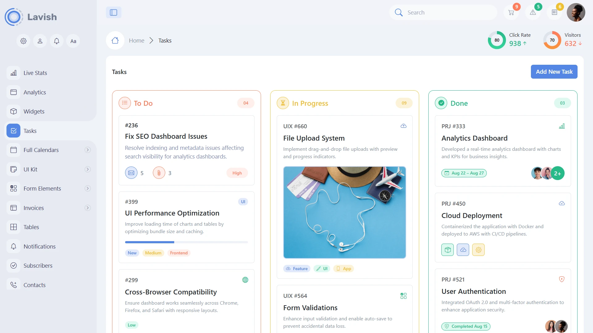 Lavish - Ultimate Bootstrap Admin Dashboard Template
