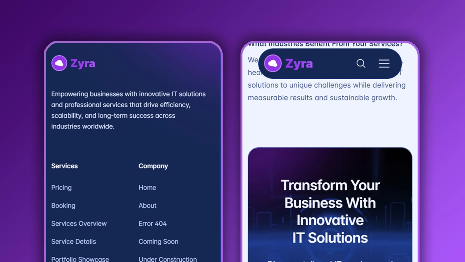 Zyra - Multipurpose IT Solutions & Business Services HTML Website Template