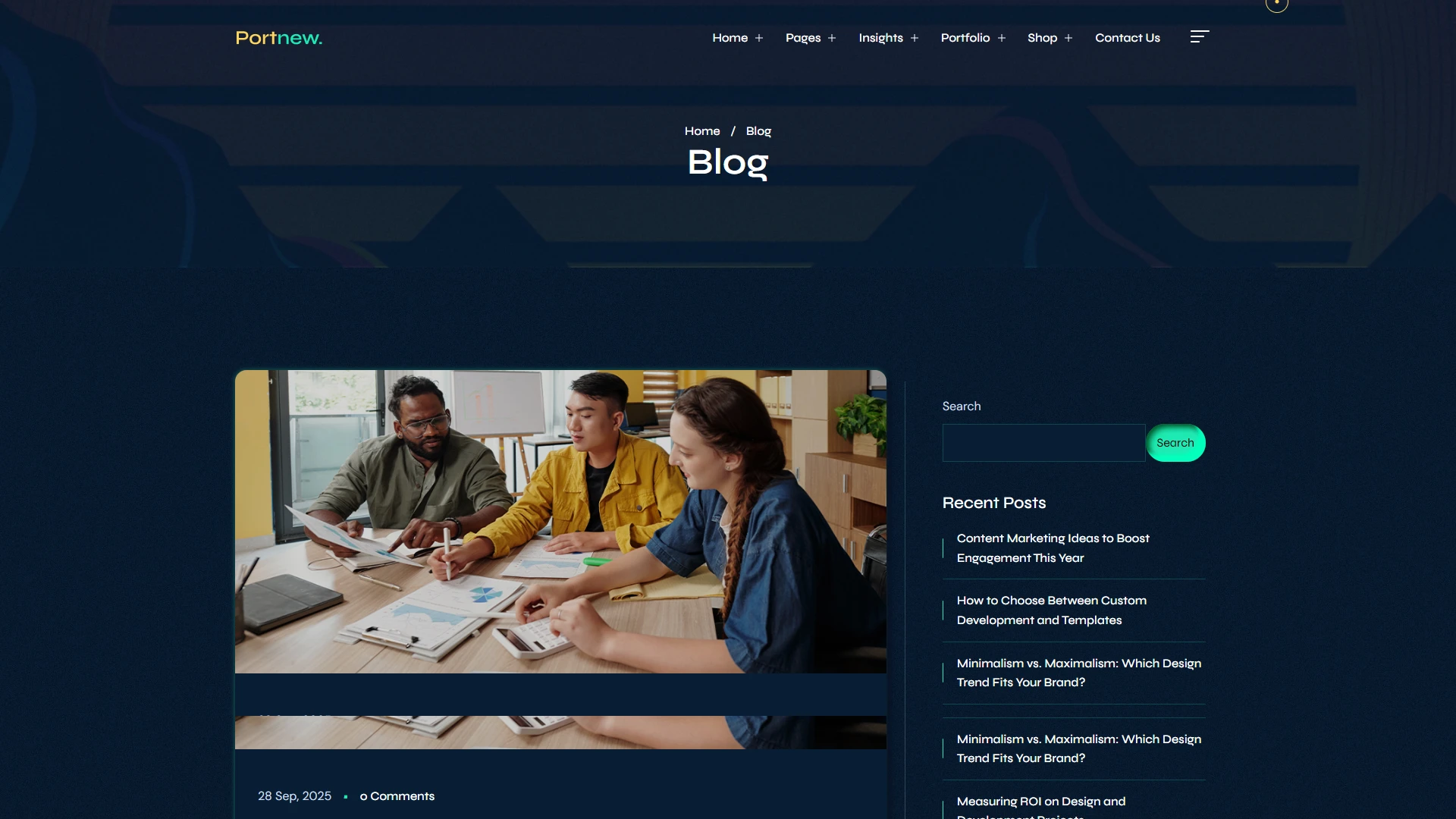 Portnew - Digital Agency & Portfolio WordPress Theme