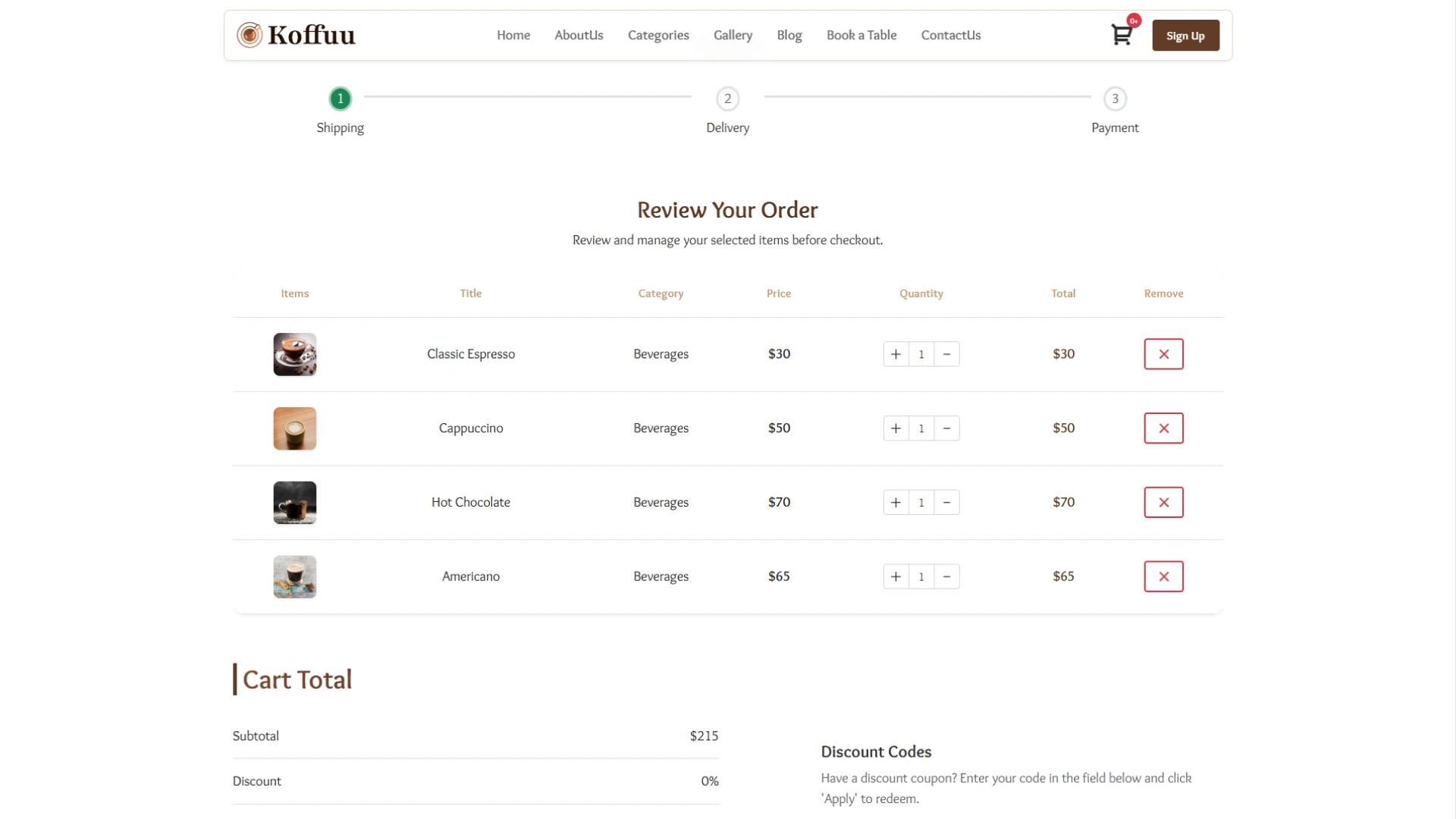 Koffuu - Coffee Landing Website Template Modern Cafe Business Design
