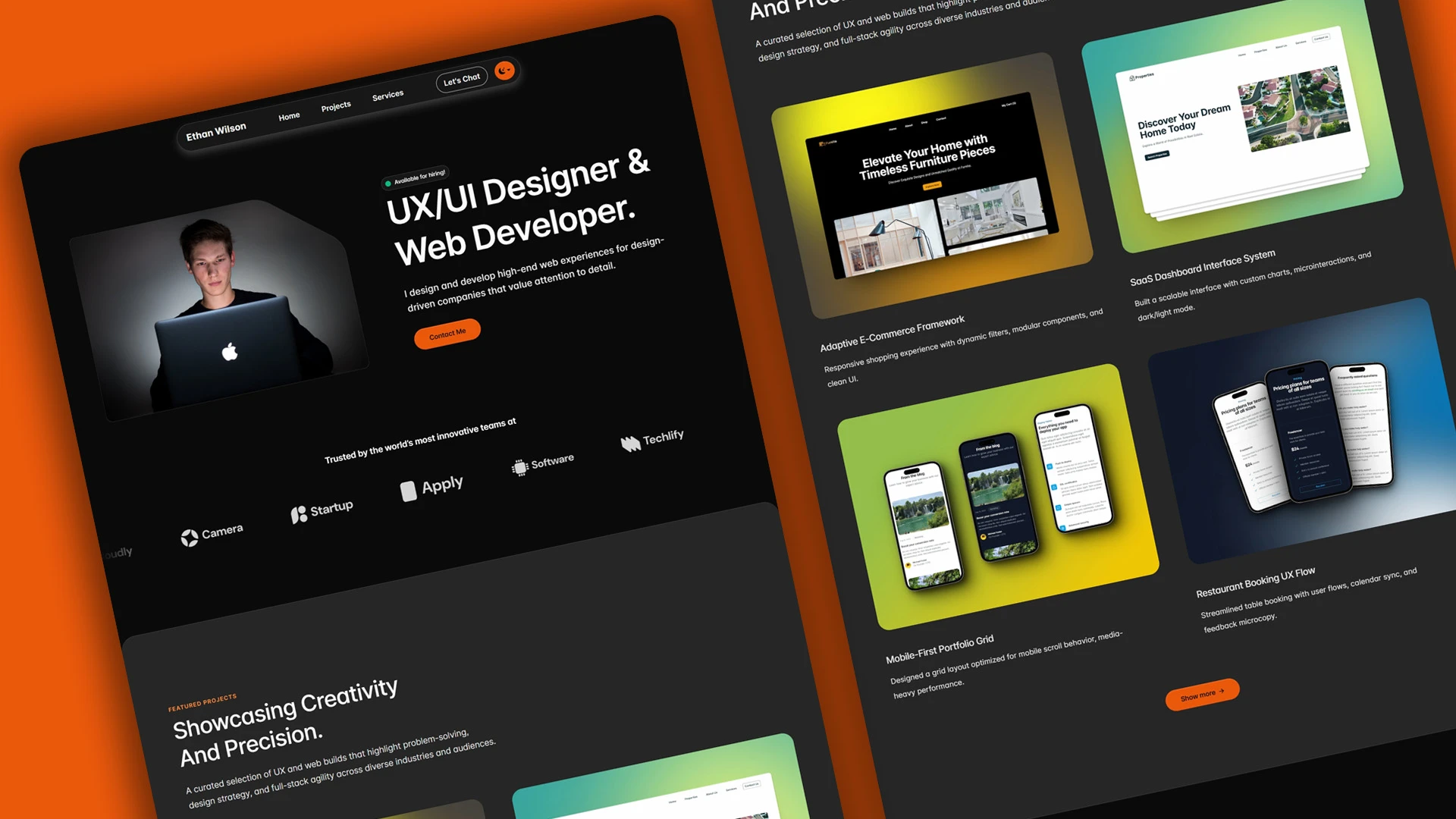 Uxoria - Sleek UX/UI Designer & Web Developer HTML Portfolio Template