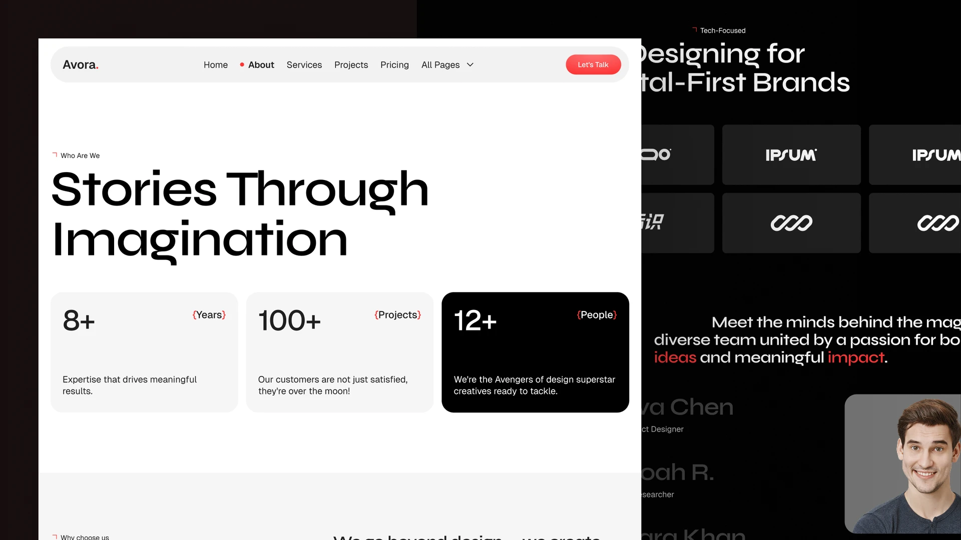 Avora - Swiss Agency & Marketing Agency Framer and Figma Template
