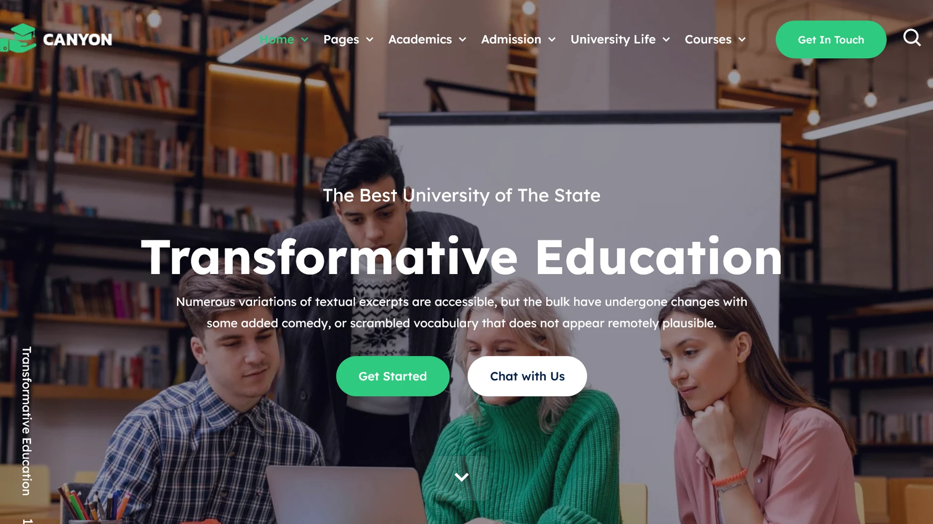 Canyon - College University Education WordPress Theme