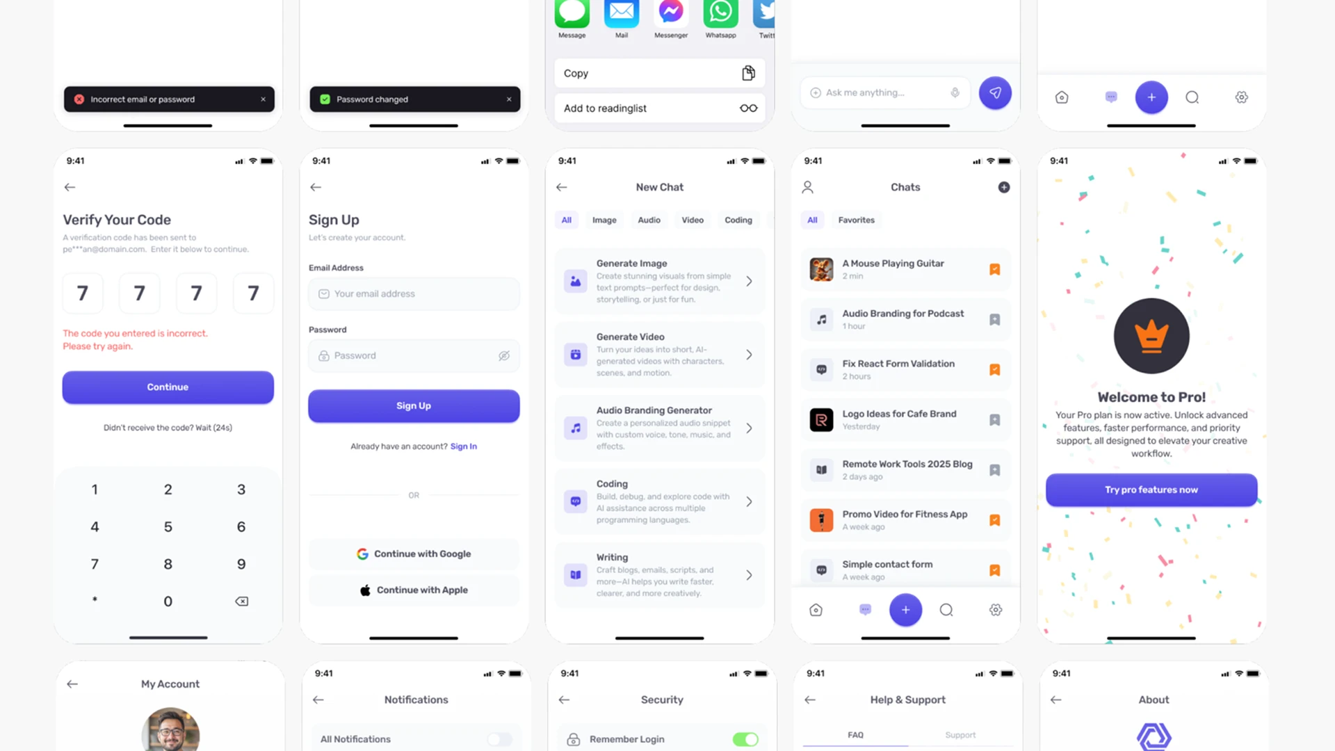 ConvoAI - AI Chatbot Mobile UI Kit
