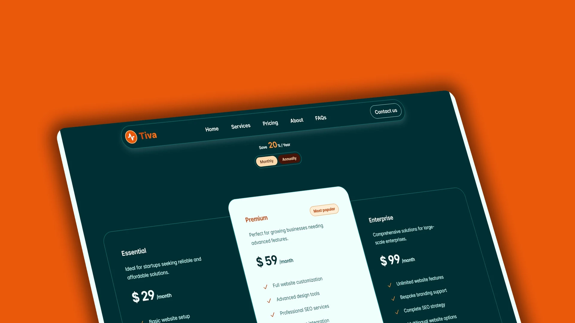 Tiva - Premium Web Design Agency HTML Landing Page Template