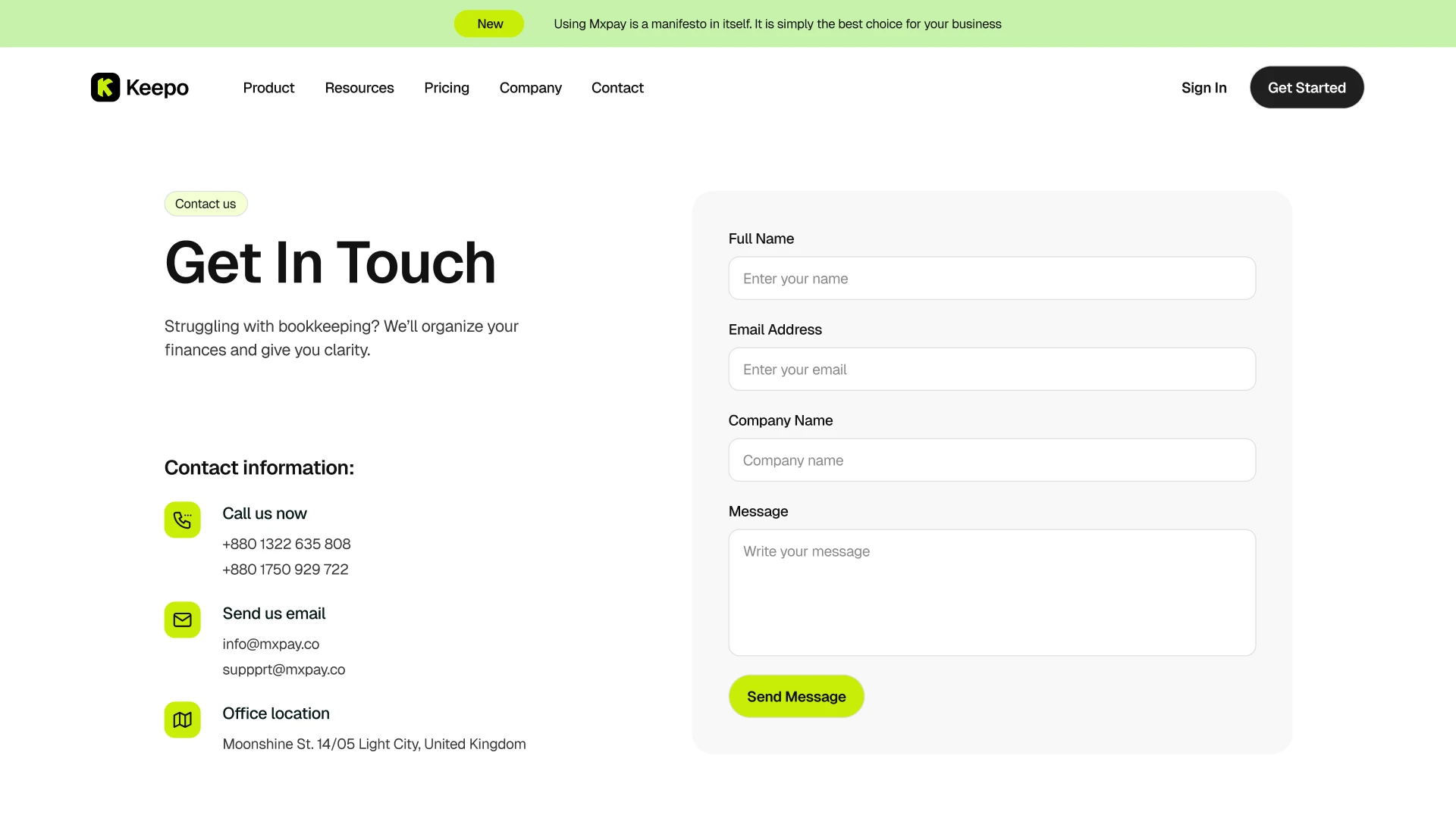 Keepo - Bookkeeping SaaS Framer Template