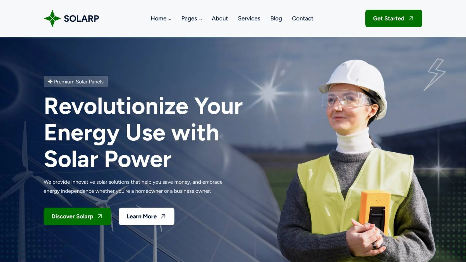 Solarp - Ecology Wind & Solar Energy WordPress Theme