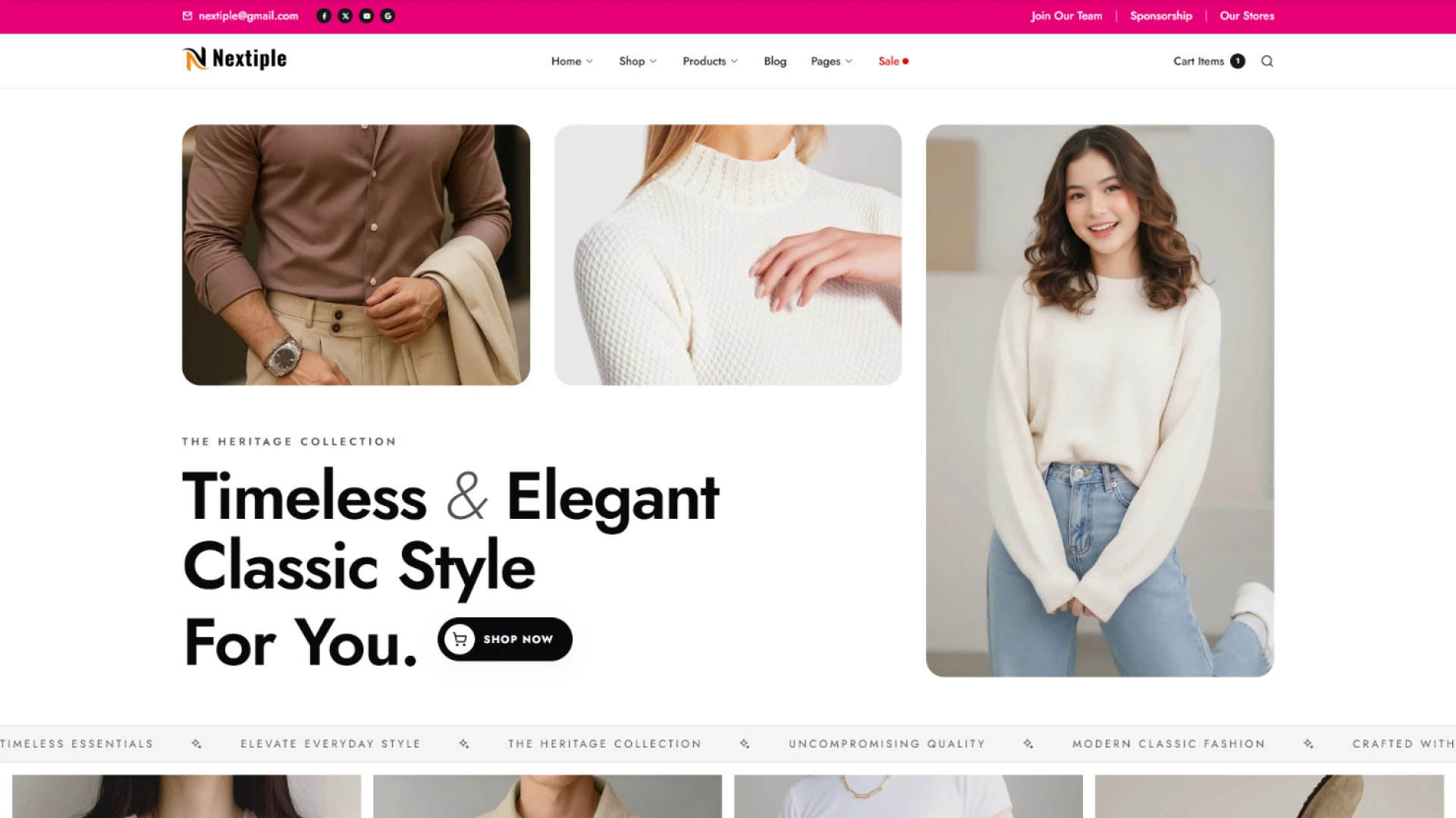 Nextiple - Multipurpose eCommerce Tailwind CSS Template
