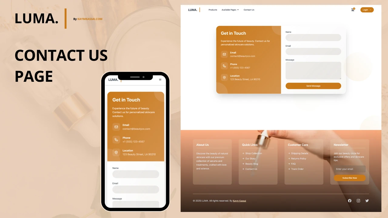LUMA - Elegant Beauty eCommerce Template - React, Next.js & Tailwind CSS