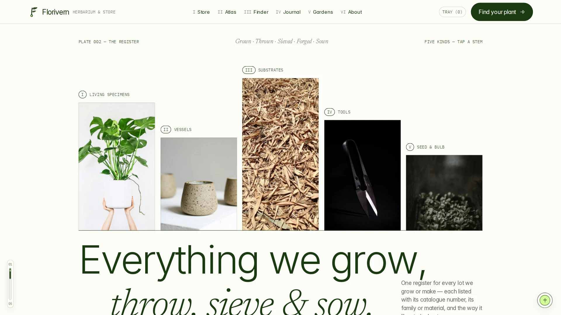 Florivern - Botanical Storefront, Plant Shop & Herbarium Framer Template (Screenshot 3 of 20)