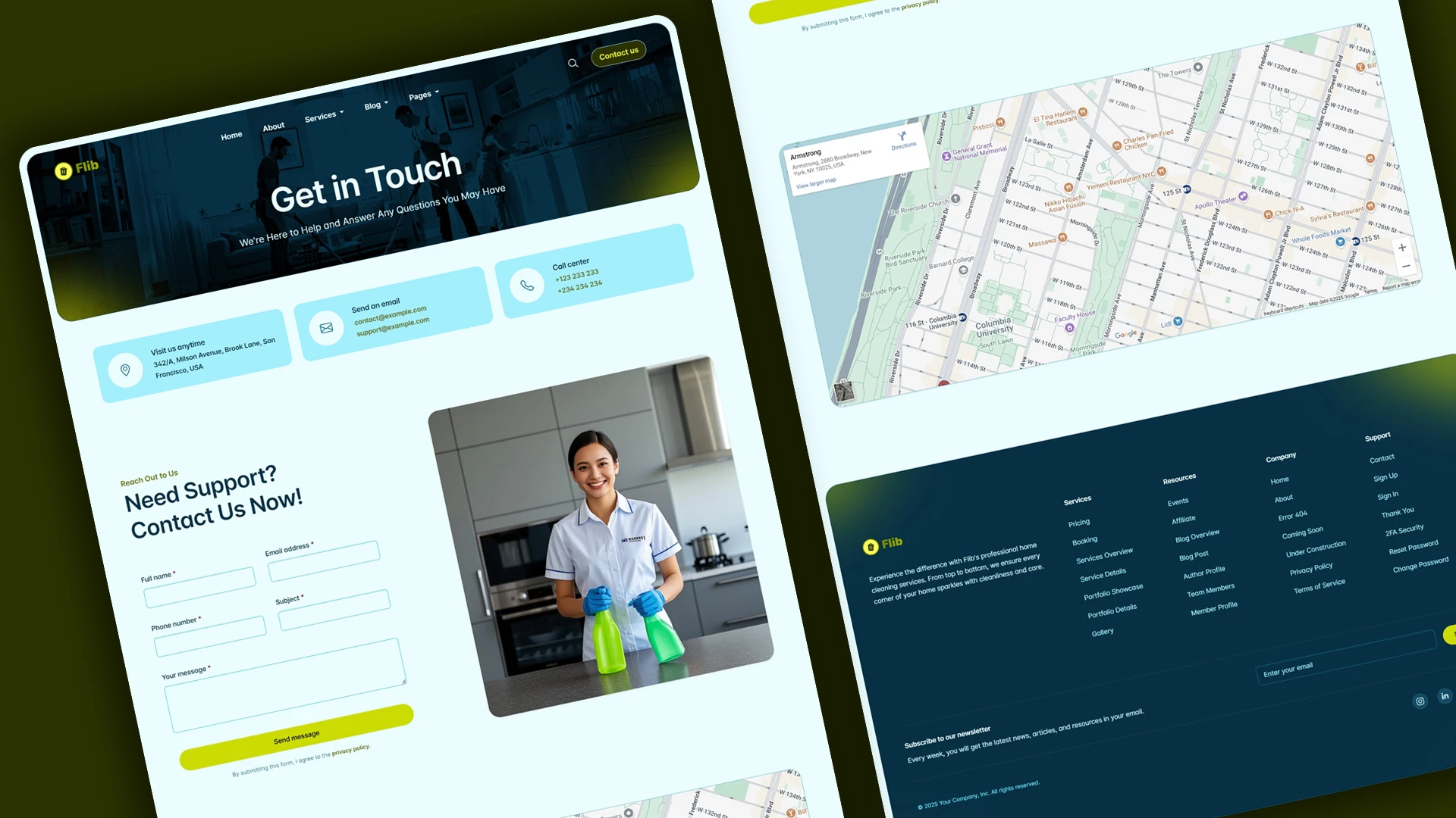Flib - HTML Website Template For Premium Home Cleaning Services