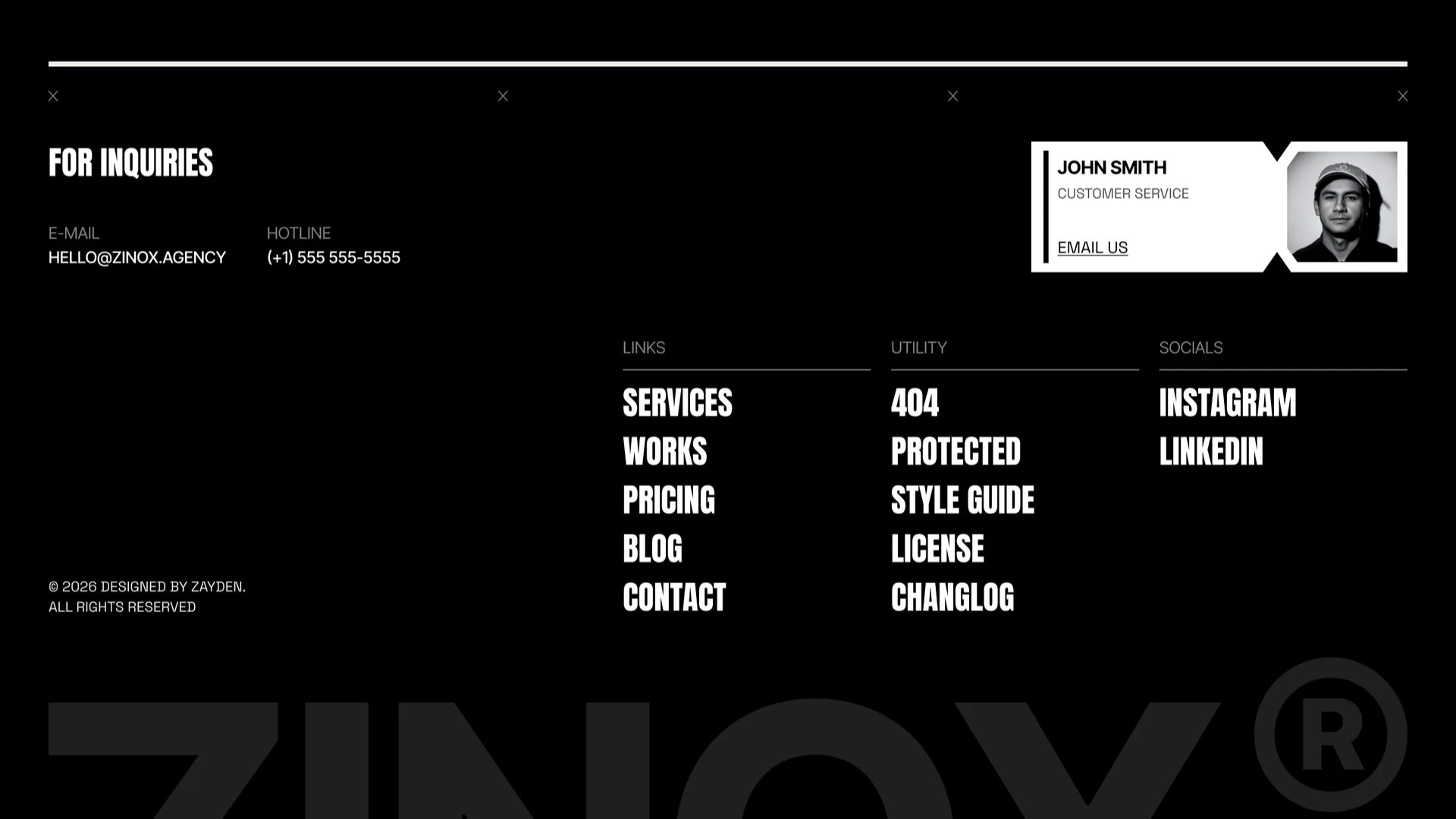 Zinox - Creative Agency HTML Template