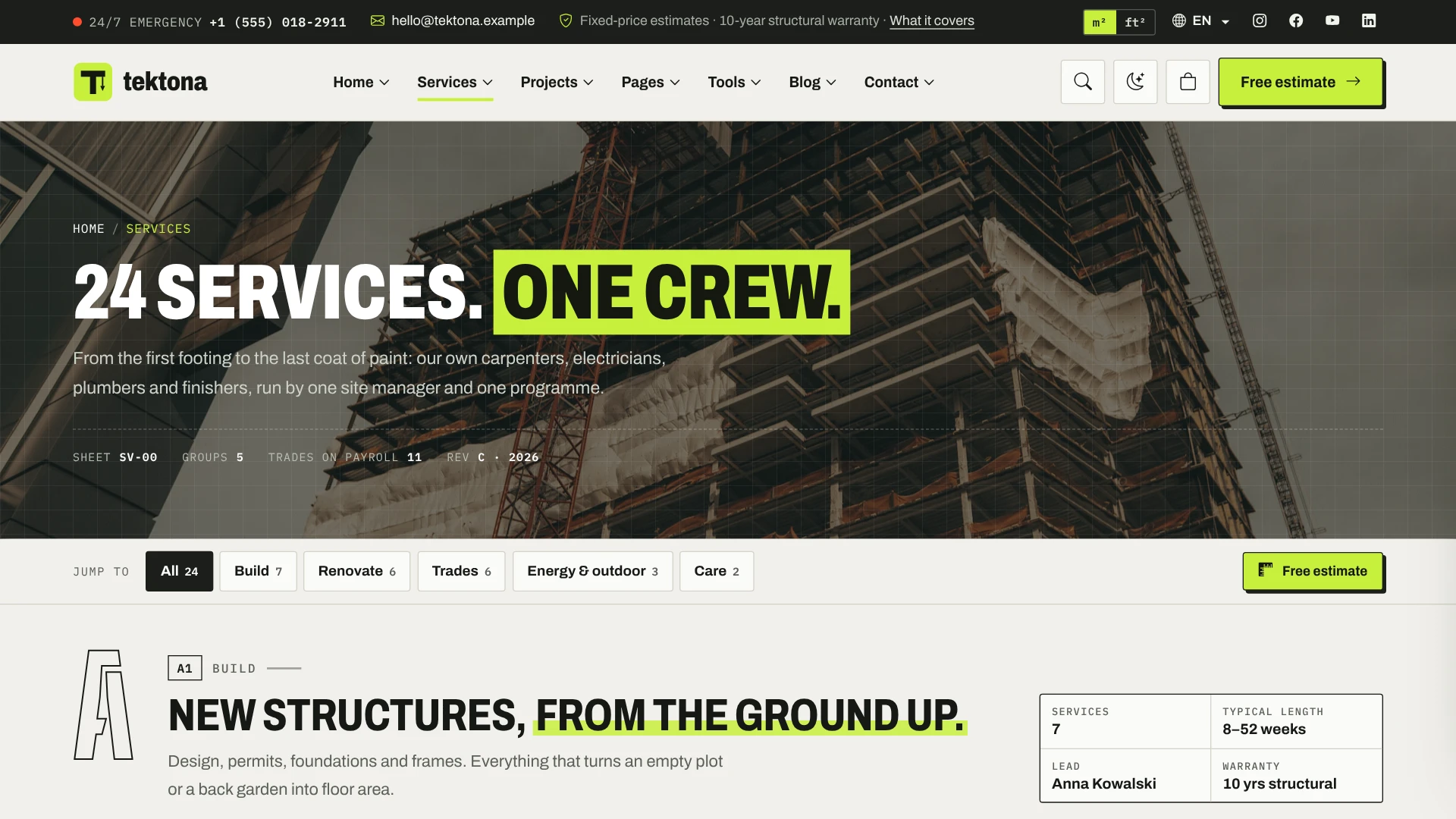 Tektona - Construction & Renovation HTML Template