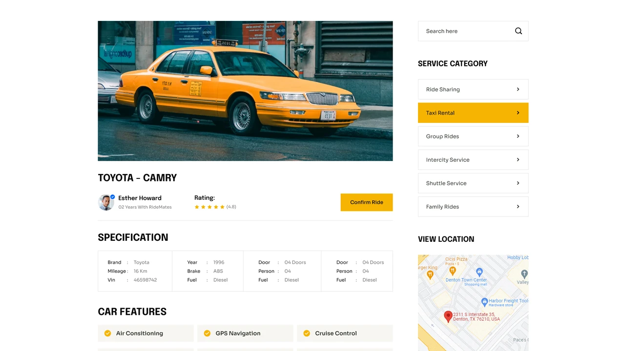 RideNexa - Ride Sharing Taxi Figma Template