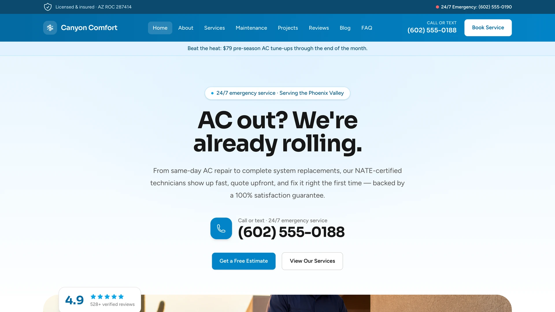 Breeze - Professional HVAC Company Website Template