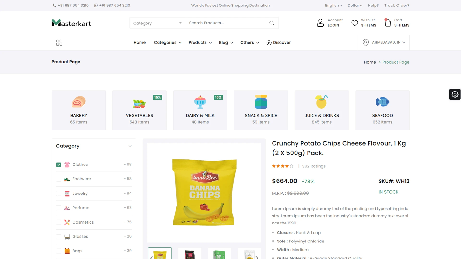 Masterkart - eCommerce Bootstrap + Tailwind CSS Template